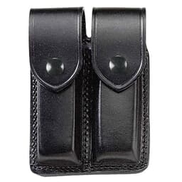 Beretta Black Double Leather Magazine Pouch w/Flap E03563
