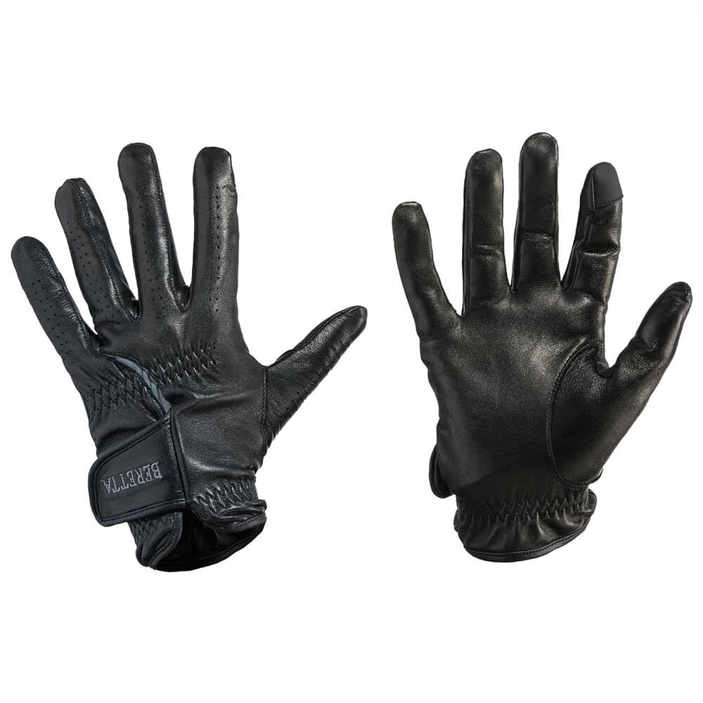 Beretta Leather Shooting Gloves Black/Gray Medium GL013L01060903M