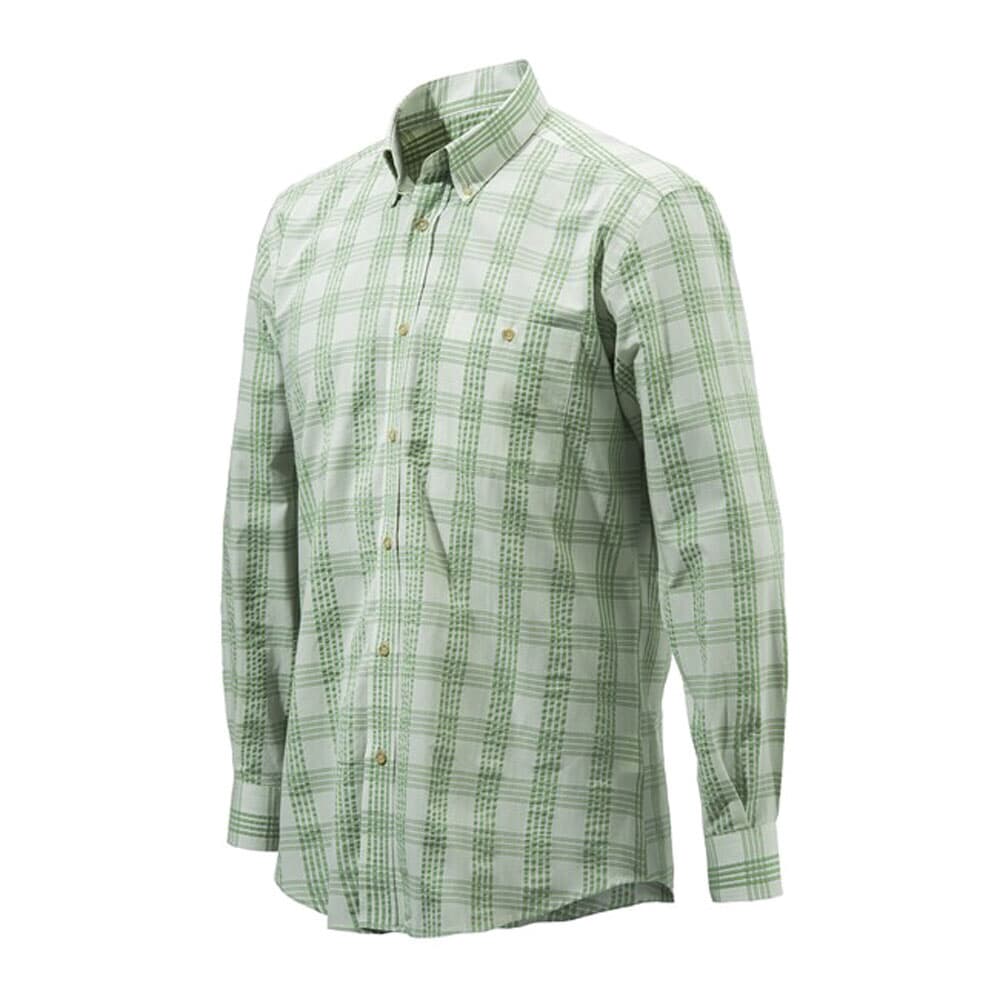 Beretta Men's Classic Button Shirt Green Check 41 LU551T1101075941