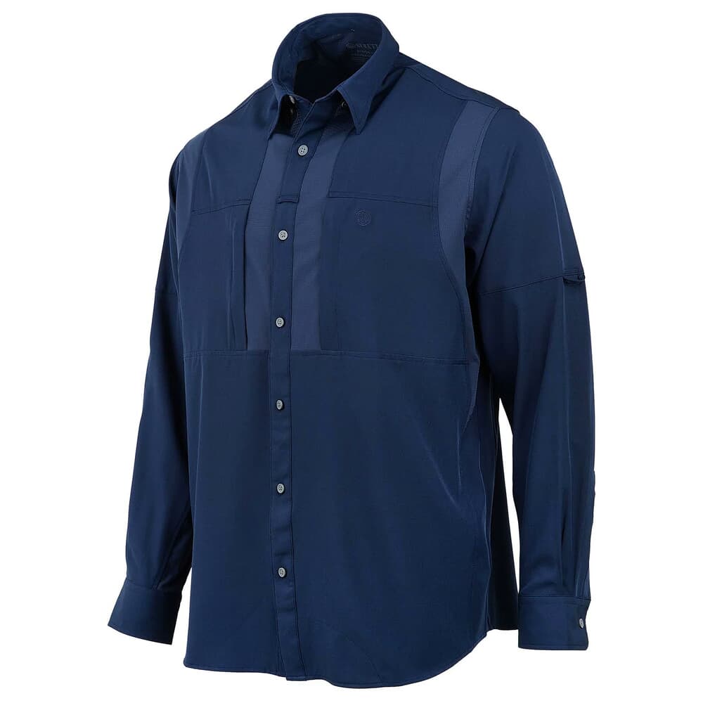 Beretta TKAD Flex Long Sleeve Button-Down Shirt Blue Total Eclipse LU931T23340504