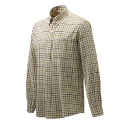 Beretta Wood Flannel Button-Down Shirt Beige Check X Large LUA10T1644011XXL