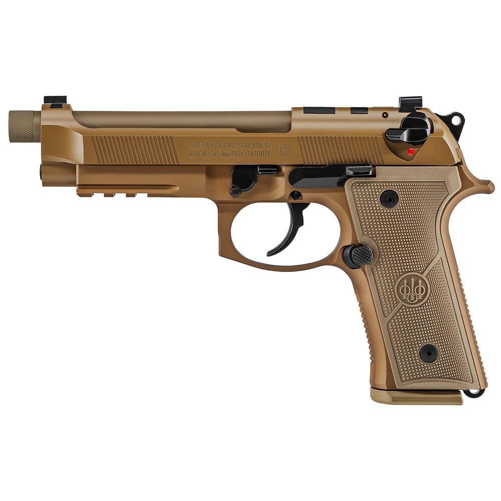 Beretta M9A4 RDO 9mm 5.1" Bbl DA/SA Semi-Auto Type G FDE Pistol w/(3) 10rd Mags JS92M9A4G