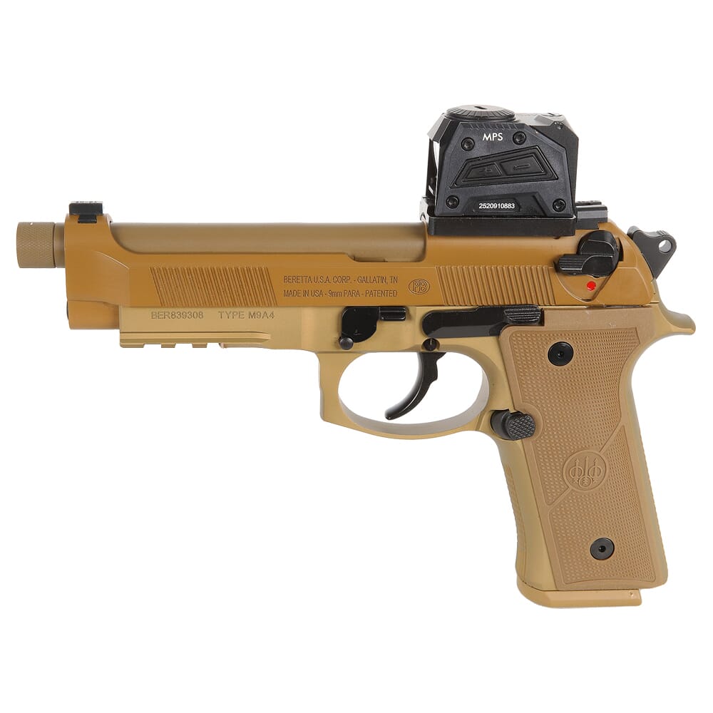Beretta M9A4 G 9mm 5.1" Threaded Bbl FDE 10rd Pistol w/Steiner MPS 3.3MOA JM9A4G10CO