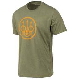 Beretta Trident Logo SS Tee Heather Mil Green Large TS228T189007AUL