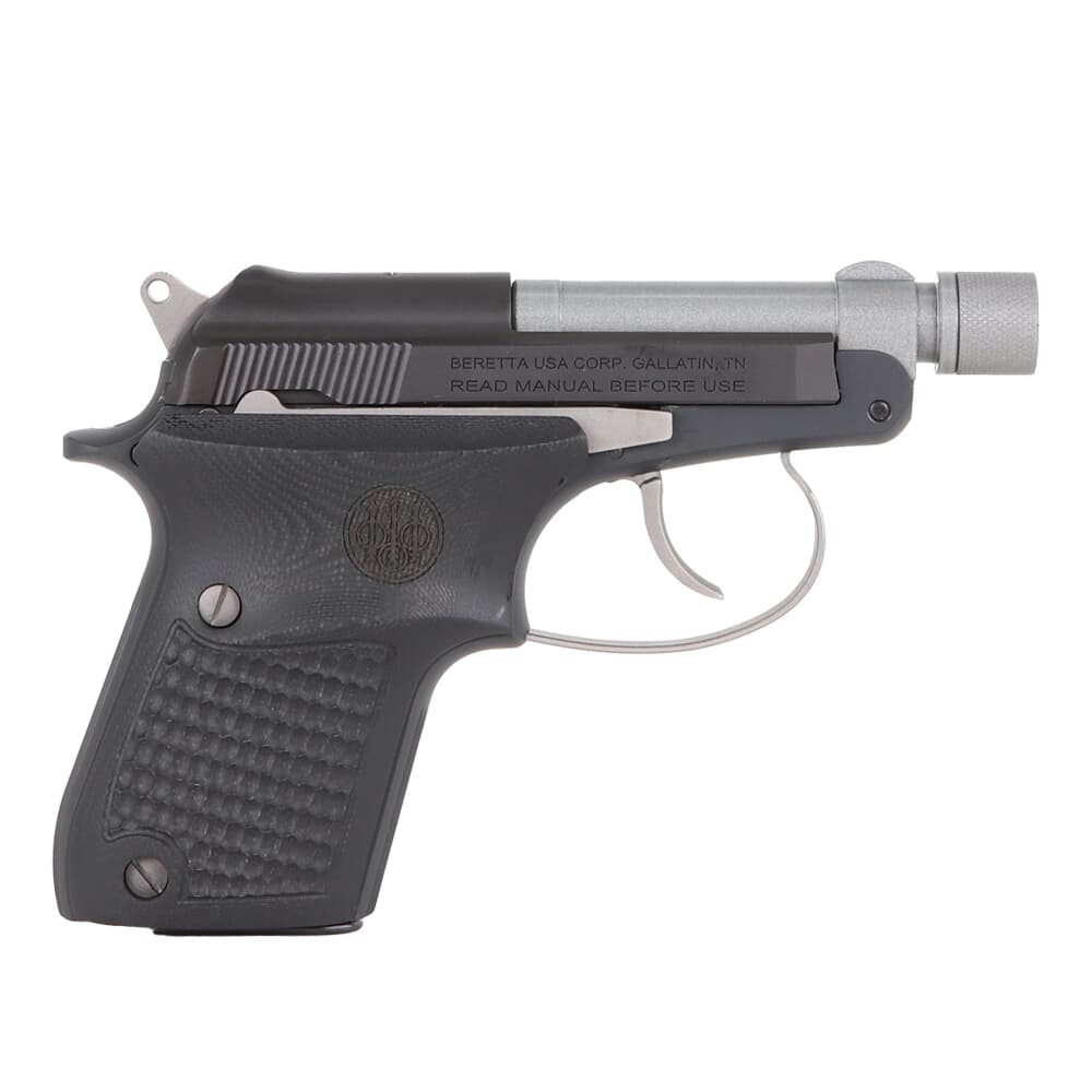 Beretta Model 21A Bobcat .22LR 2.9" Bbl DA/SA Silver-Black Gorilla 7rd Pistol w/Black G10 Grips SPEC0697A