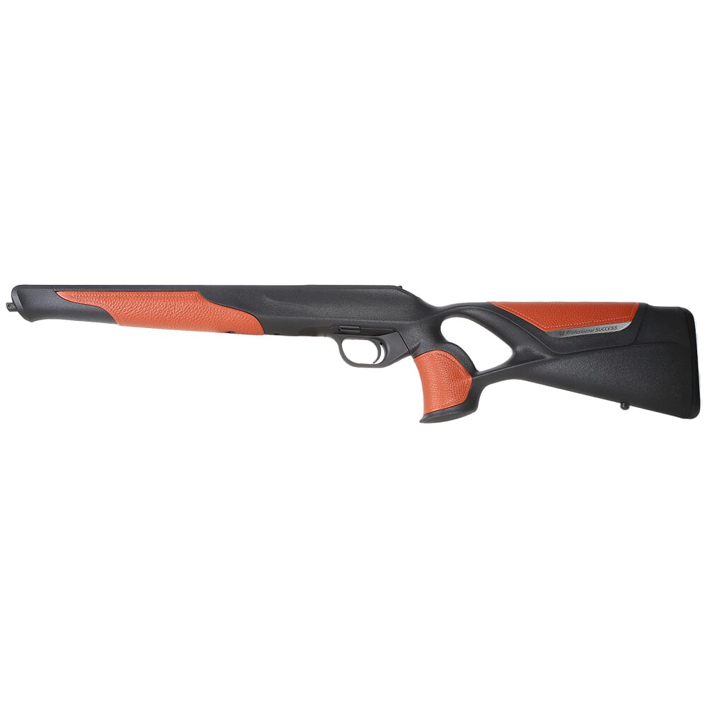 R8 Professional Black Success Thumbhole Stock Receiver Semi Weight Contour with Terracotta leather - LEFT HAND