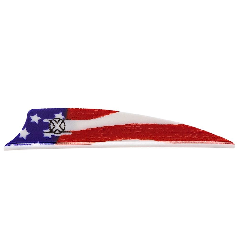 Bohning X Vane 2.25" Shield Cut American Flag 100pk 10772AF225
