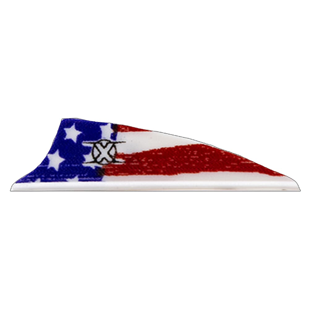Bohning X Vane 1.75&quot; Shield Cut American Flag 100pk 10772AF175