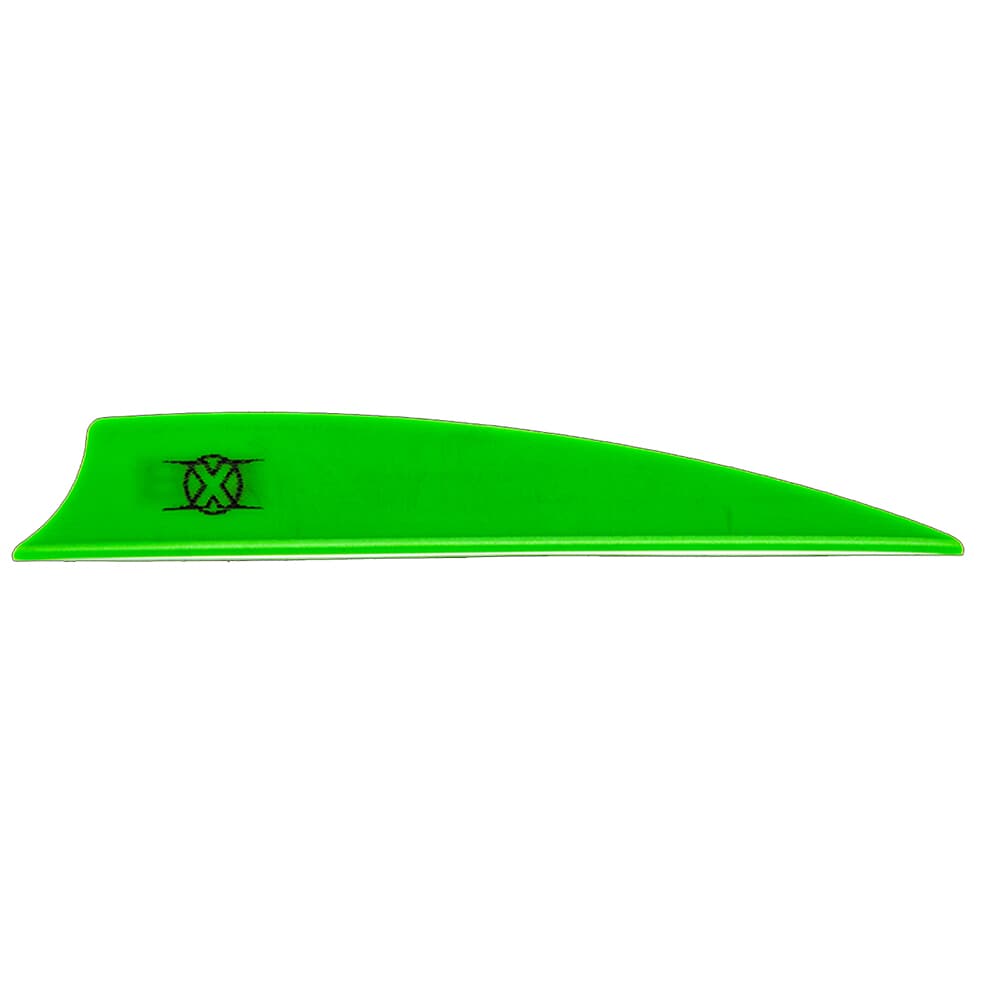 Bohning X Vane 3.5&quot; Shield Cut Neon Green 100pk 10772NG35S