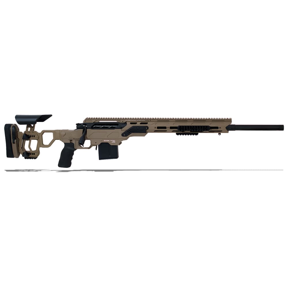 Cadex Defense CDX-30 TAC 6.5 Creedmoor 24&quot; 1:8&quot; Bbl Skele-Stock Hybrid Tan/Blk Rifle w/MX1 MB CDX30-TAC-6.5-24-BS20-D2B1N-HTB