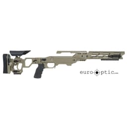 Cadex Lite Strike Chassis (for Remington 700) Long Action, Skeleton Buttstock, 20 MOA, sleeve SSSF 3.715, Top rail screws Tan. MPN SSTKLT-REM-RH-LA-TAN