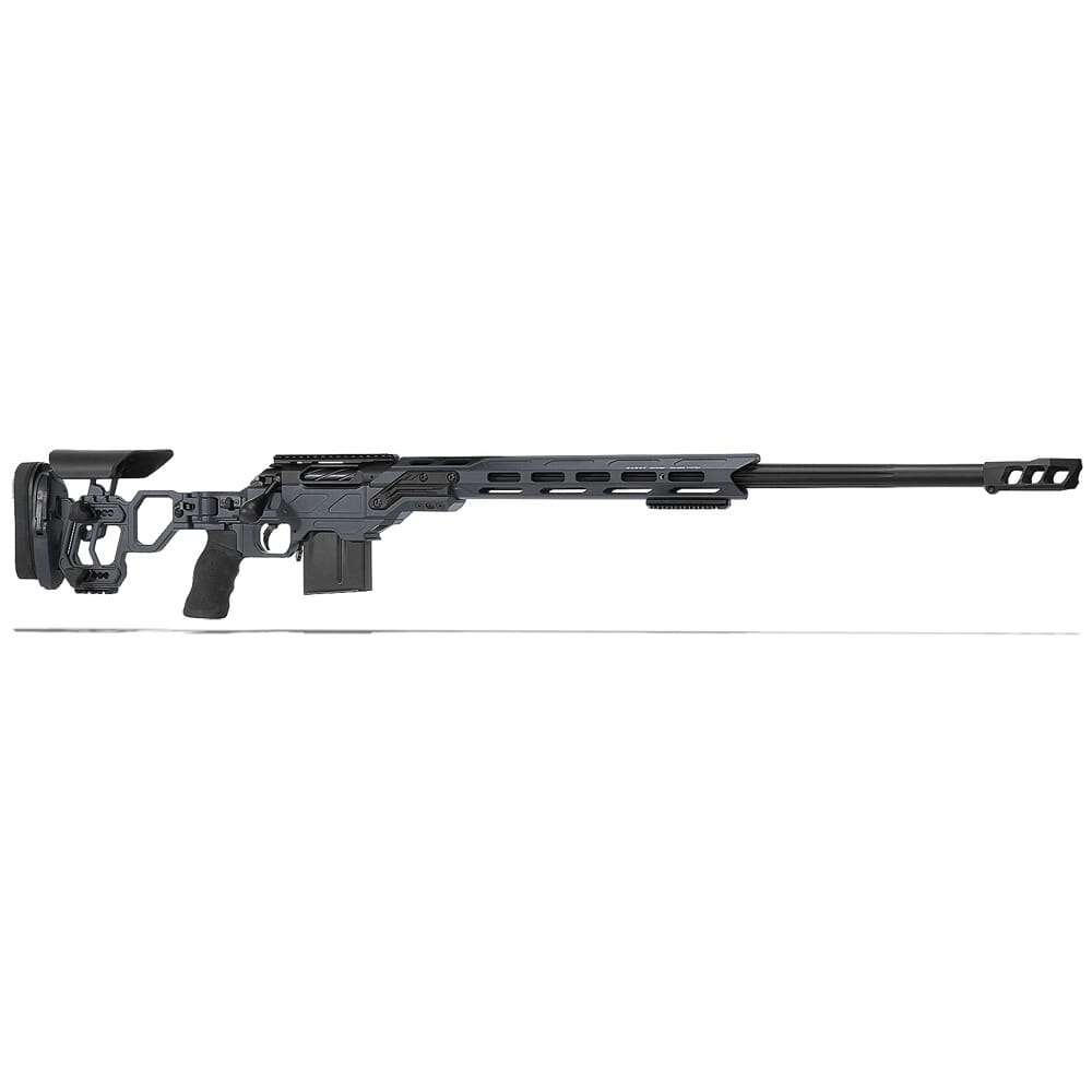 Cadex Defense R7 Lite Comp M-LOK Sniper Grey/Black 338 Lapua 27" 30 MOA Skeleton Rifle CDXR7-LCP-338-27-B-MB-HGB
