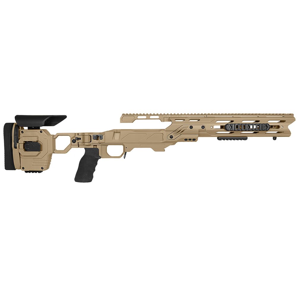 Cadex Defense Dual Strike Tan Rem 700 LA Standard Folding 20 MOA #8-40 for SSSF 3.850&quot; CIP Chassis STKDL-REM-RH-LA-R-208-E-TAN