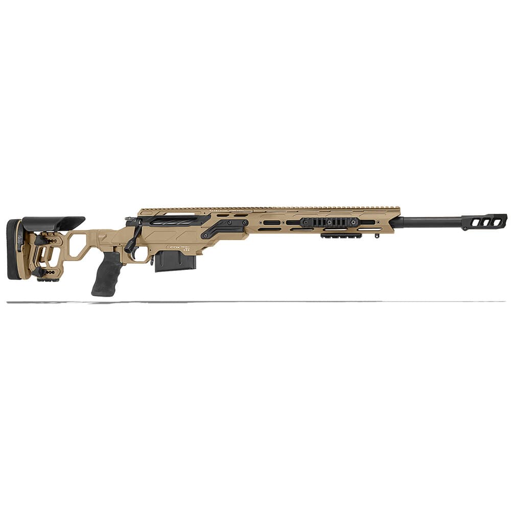 Cadex Defense CDX-30 TAC 6 Creedmoor 24&quot; 1:7.5&quot; Bbl Skele-Stock Hybrid Tan/Blk Rifle w/MX1 MB CDX30-TAC-6CM-24-BS20-D2A1N-HTB