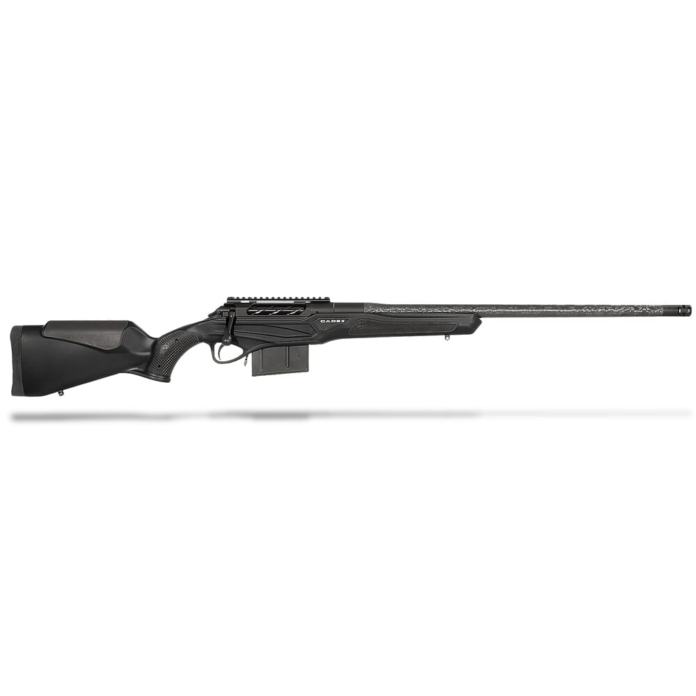 Cadex Defense CDX-30 TAC 6.5 Creedmoor 24 1:8 Bbl Skeleton Stock Black  Rifle w/MX1 Muzzle Brake CDX30-TAC-6.5-24-BS20-D2B1N-BLK For Sale! 