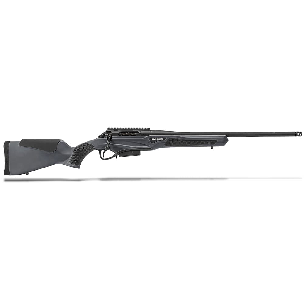 Cadex Defense CDX-R7 SPTR SA 6.5 Creedmoor 24" 1:8" Sporter Bbl Hybrid Grey/Black Rifle w/Hunting-Style MB CDXR7-SPTR-6.5-24-DI00-D4B1N-HGB