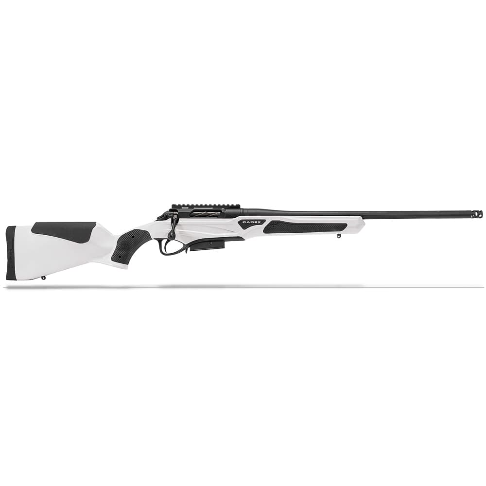 Cadex Defense CDX-R7 SPTR SA 6.5 PRC 24&quot; 1:8&quot; Sporter Bbl Hybrid White/Black Rifle w/Hunting-Style MB CDXR7-SPTR-6PR-24-DI00-D4B1N-HWB