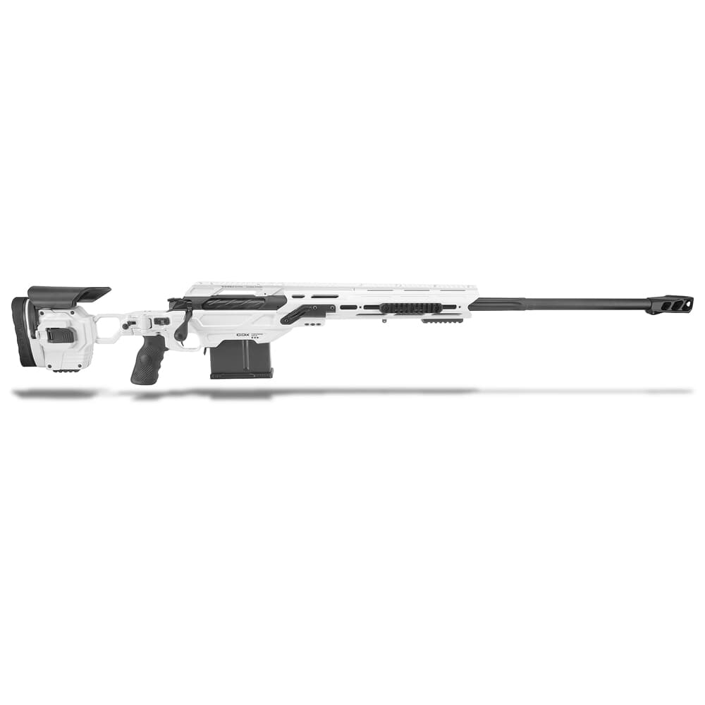 Cadex Defense CDX-40 SHDW .375CT 32&quot; 1:10&quot; Bbl Hybrid White/Black Rifle w/MX1 &amp; Round Bolt Knob CDX40-DUAL-375-32-BR40-D2E4N-HWB