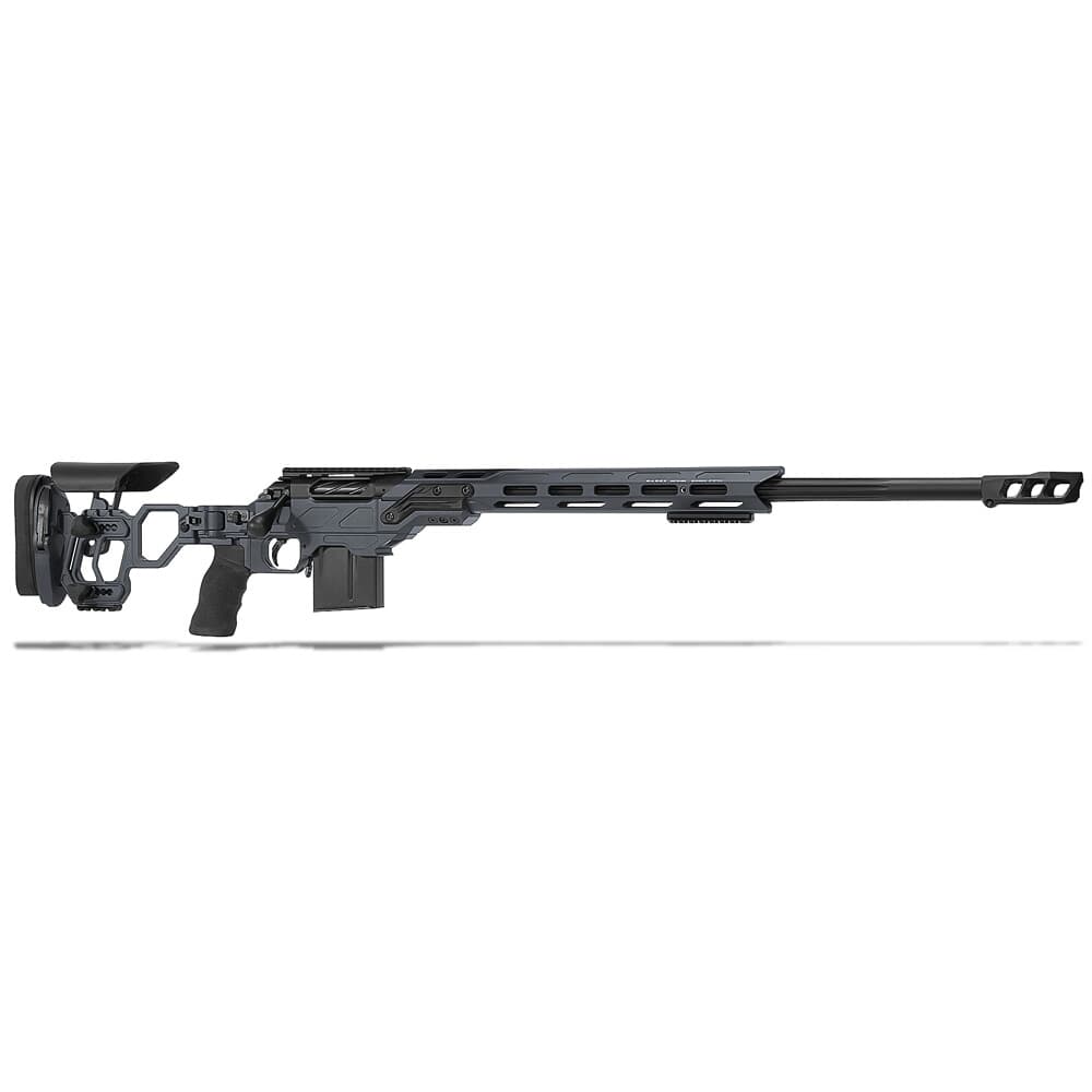 Cadex Defense CDX-R7 LCP (Lite Comp) SA 6.5 Creedmoor 24&quot; 1:8&quot; Bbl Skele-Stock Hybrid Gry/Blk Rifle w/MX1 MB CDXR7-LCP-6.5-24-BS20-D2B1N-HGB