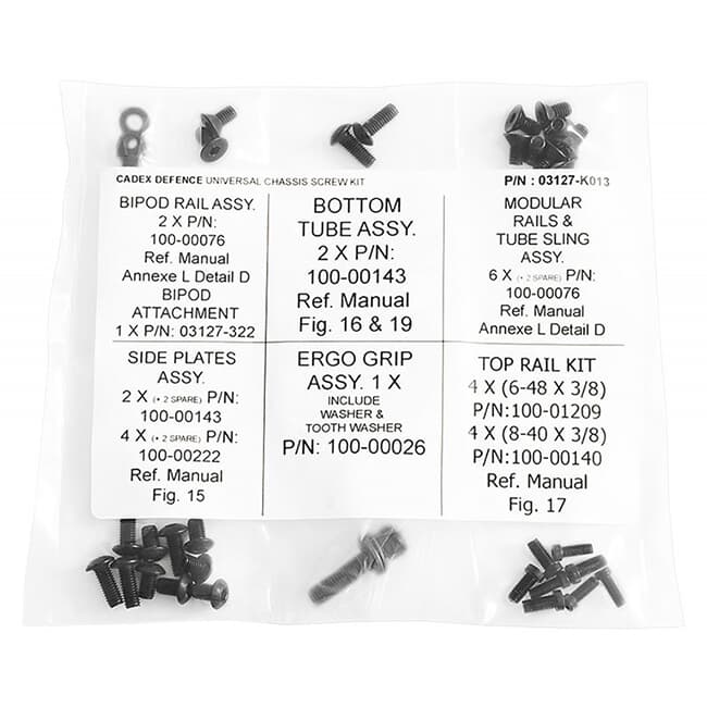 Cadex Defense Universal Chassis Screw Kit 03127-K013