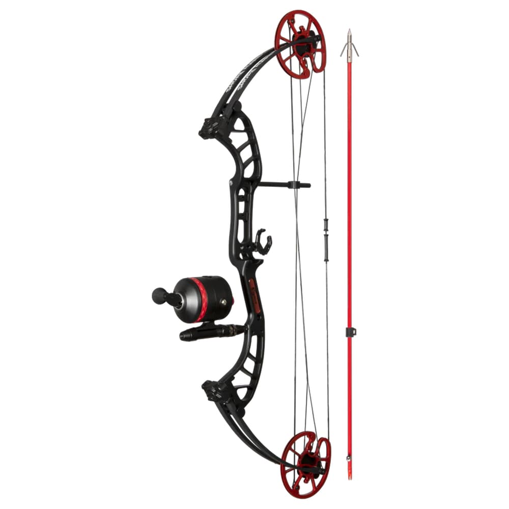 Cajun Shore Runner EVS LH50 Black/Red Bowfishing Bow Kit ABF23B2205L