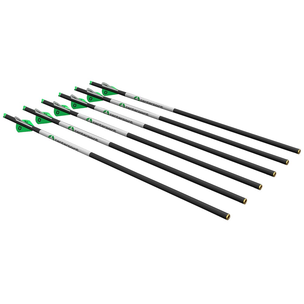 Centerpoint 20 300gr Carbon Crossbow Arrows 6pk AXCCA206PK.1 For Sale 