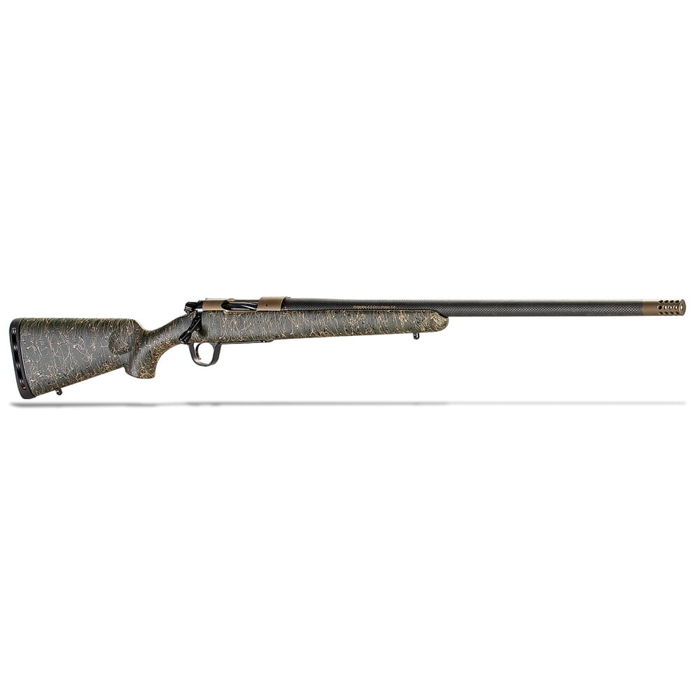 Christensen Arms Burnt Bronze Ridgeline 6.5-284 Norma 26" 1:8" Green w/ Black & Tan Webbing Rifle 801-06022-00