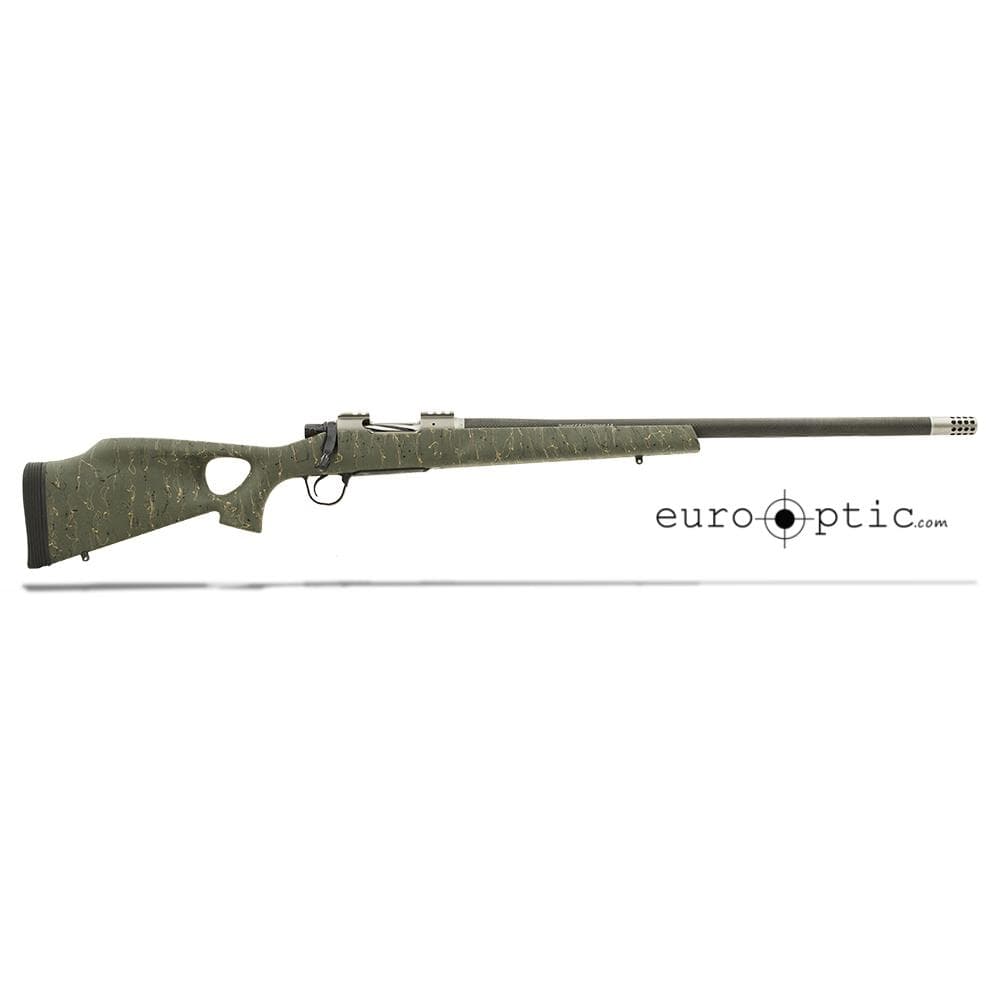 Christensen Arms Summit Ti-TH .375 H&H 24" Thumbhole Green W/Black And Tan Webbing Rifle CA10269-R14523