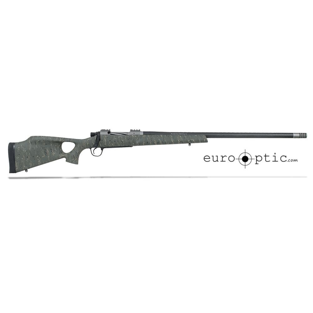 Christensen Arms Summit Ti-TH 338 Lapua Mag 27" 1/9.3" Aerograde Thumbhole Green w/ Black Webbing Stock 801-08003-06