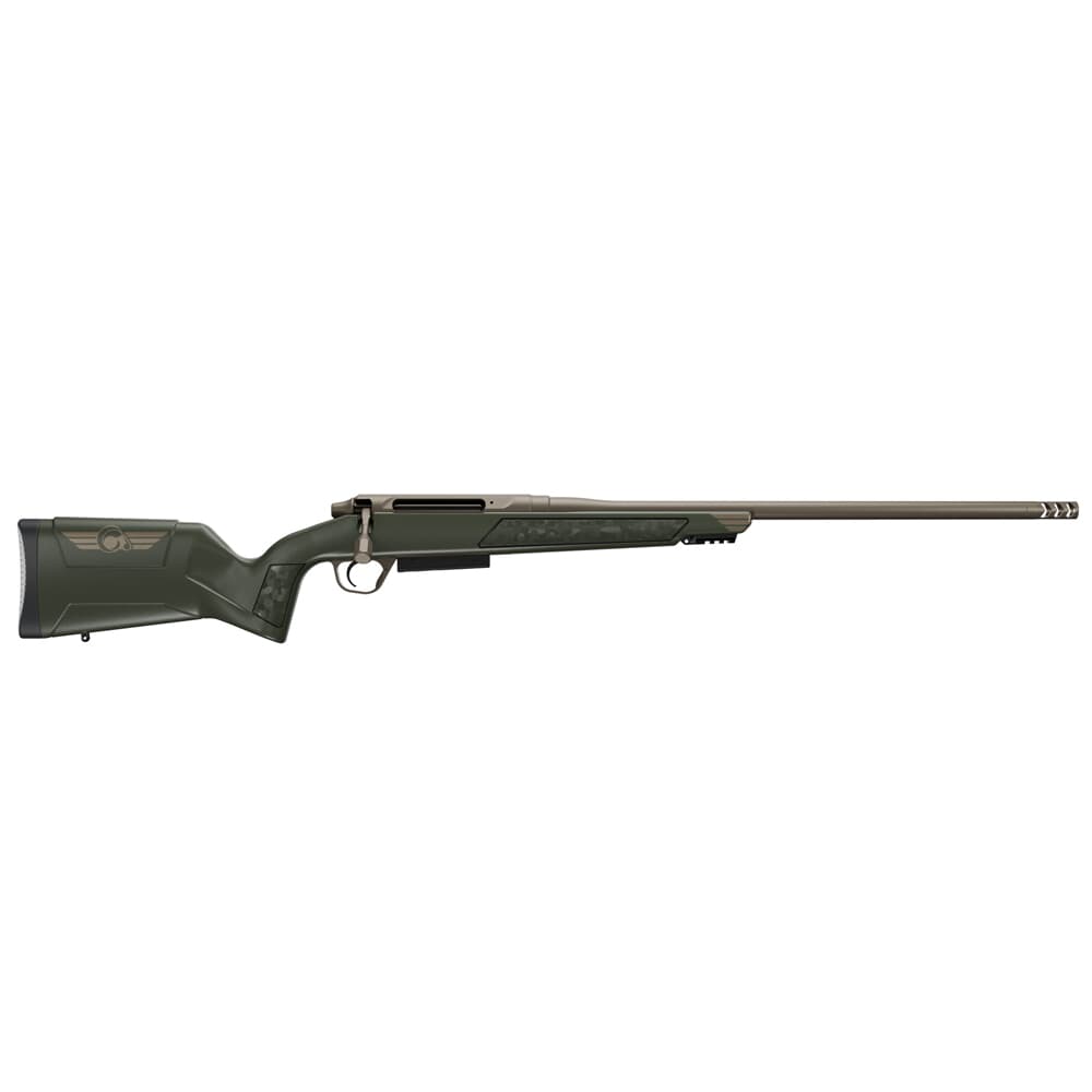 Christensen Arms Evoke Gray w/Bronze Logo .308 Win 20&quot; 1:10&quot; Burnt Bronze Bbl Rifle w/Hybrid Hunter Stock 801-15006-00