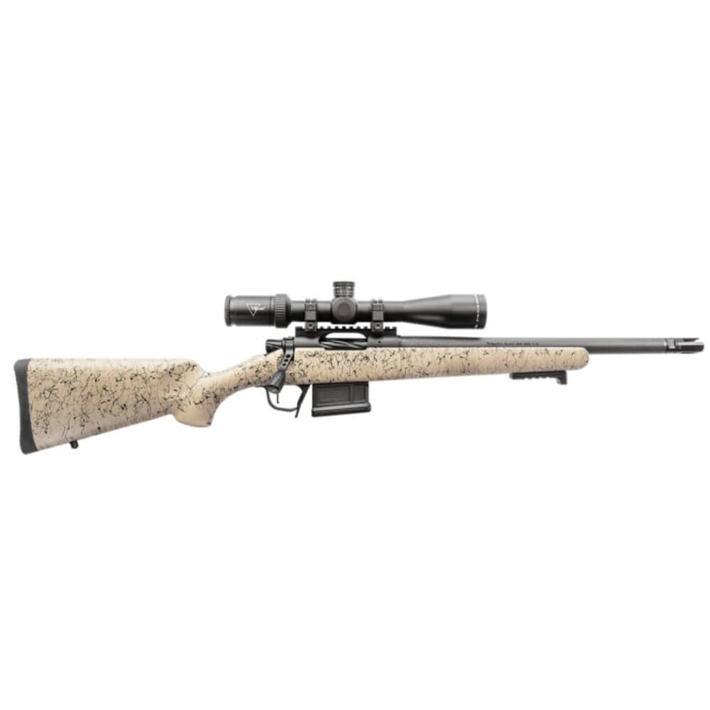 Christensen Arms Ridgeline Scout .450 Bushmaster 16" 1:16" Carbon Bbl Tan w/Black Webbing Rifle w/Hybrid Hunter Stock 801-06357-00