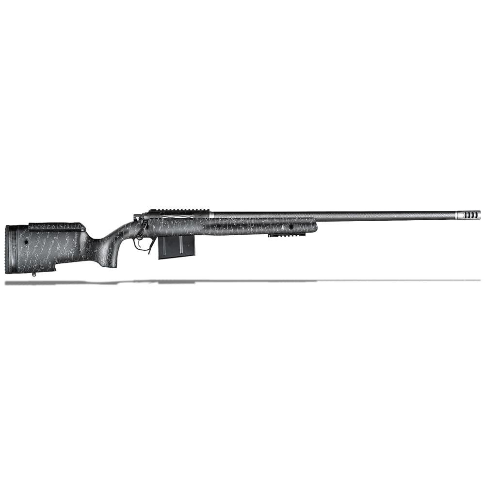 Christensen Arms B.A. Tactical 338 Lapua Mag 27&quot; 1/9.3&quot; Fiberglass Carbon Black w/ Gray Webbing Stock 801-04003-00