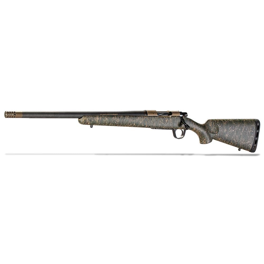 Christensen Arms Burnt Bronze Ridgeline 7mm-08 Rem 24" 1:9" LH Green w/ Black & Tan Webbing Rifle 801-06038-00
