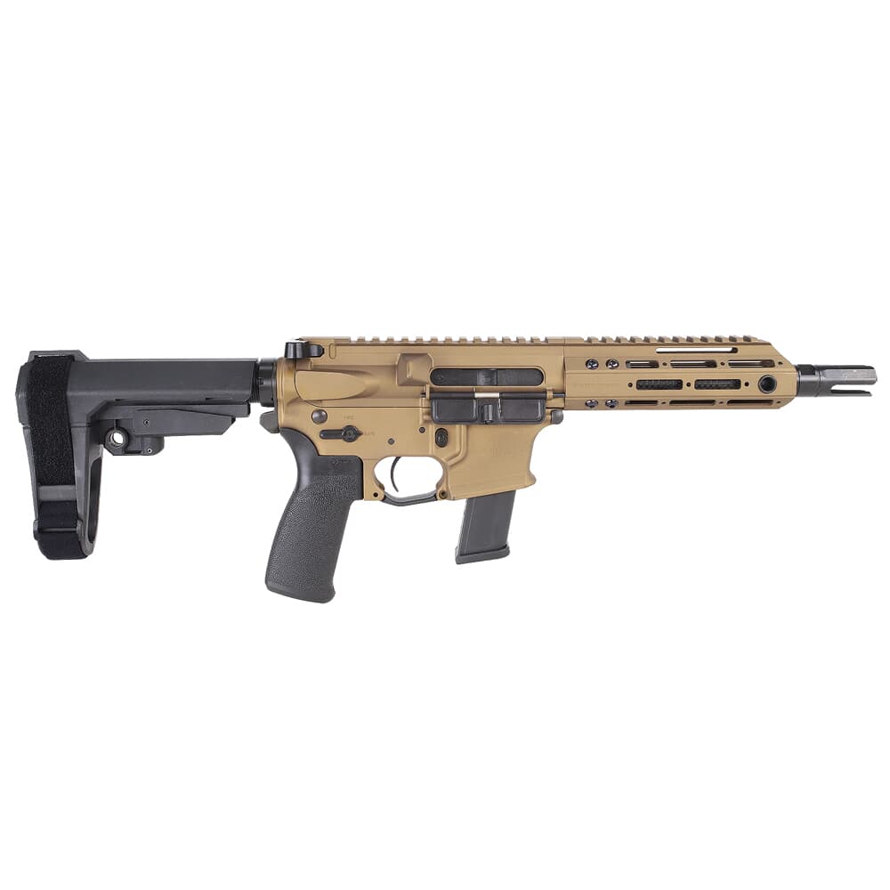 Christensen Arms CA9MM 9mm 7.5" 1:10" Carbon Fiber Bbl M-LOK CO Compliant Burnt Bronze AR Pistol 801-11018-01