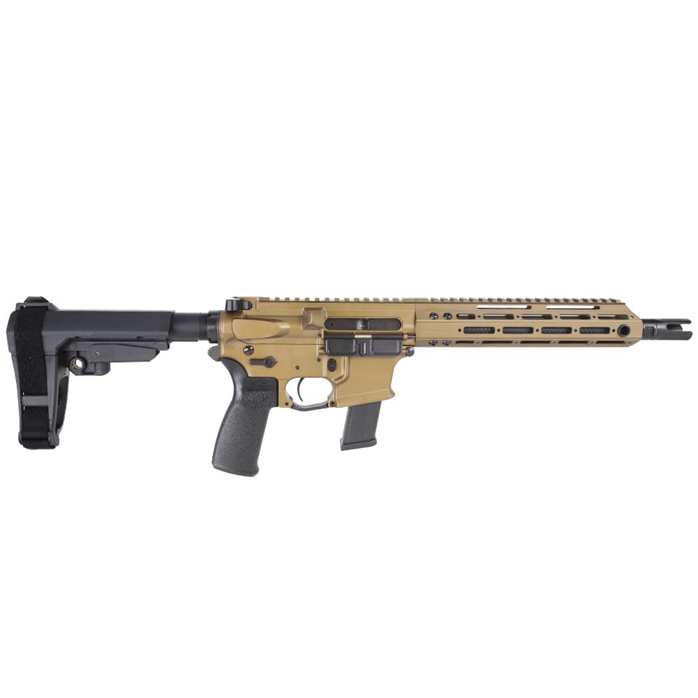 Christensen Arms CA9MM 9mm 10.5&quot; 1:10&quot; Carbon Fiber Bbl M-LOK CO Compliant Burnt Bronze AR Pistol 801-11019-01