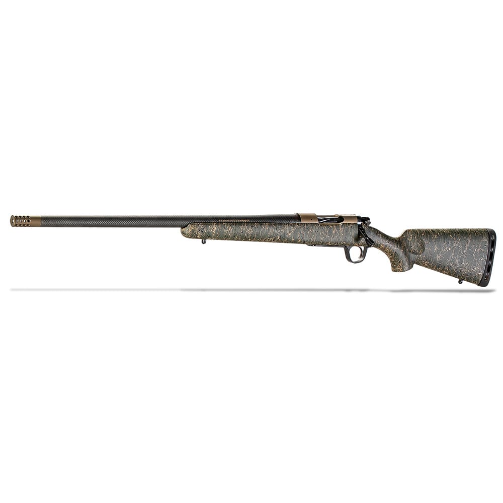 Christensen Arms Burnt Bronze Ridgeline 7mm Rem Mag 26" 1:9" LH Green w/ Black & Tan Webbing Rifle 801-06089-00