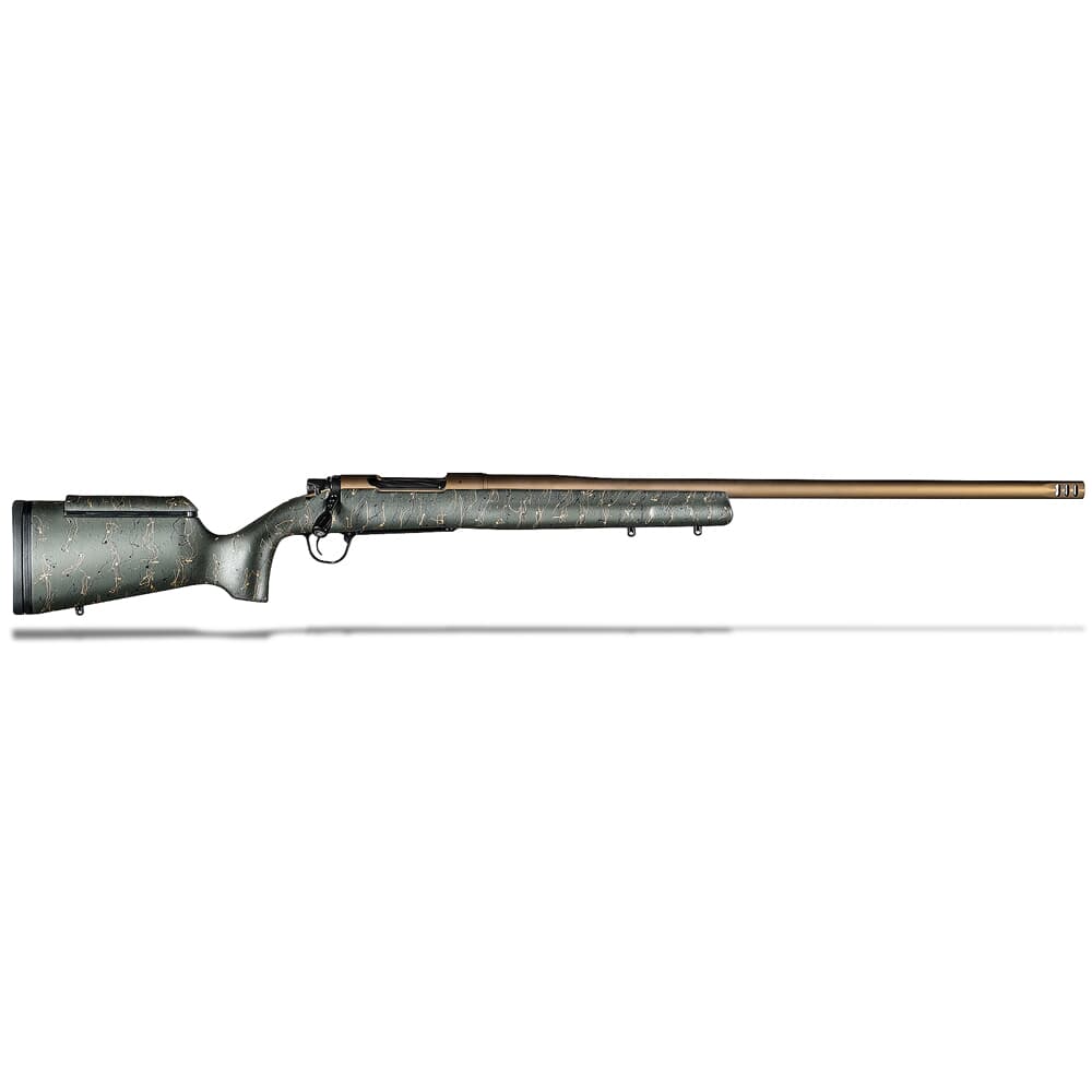 Christensen Arms Mesa Long Range 6.5 PRC 26" 1:8 Green w/ Black & Tan Webbing Bronze Barrel Rifle 801-02012-00