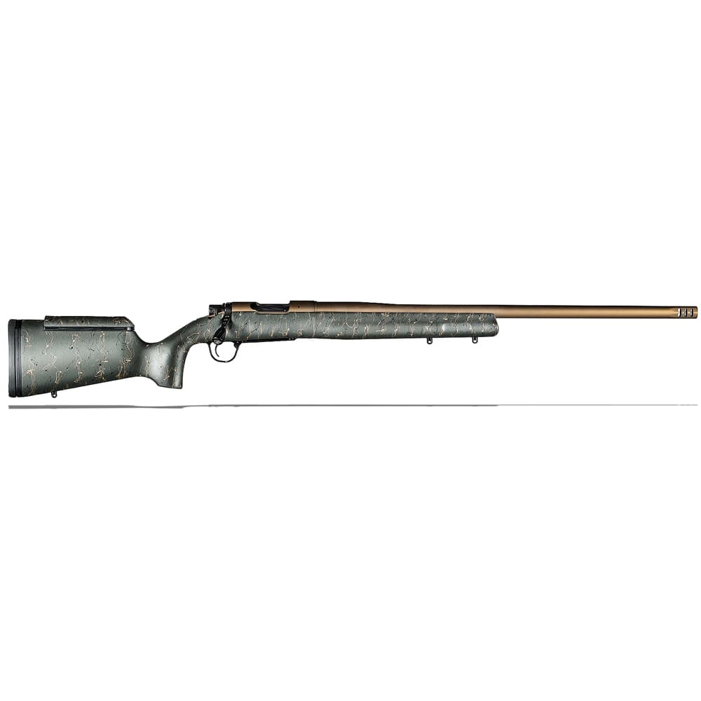 Christensen Arms Mesa Long Range 6.5 Creedmoor 24&quot; Green w/ Black &amp; Tan Webbing Bronze Barrel 801-02006-00