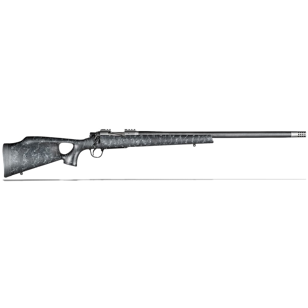 Christensen Arms Summit Ti-TH 6.5 PRC 24" 1/8 Aerograde Thumbhole Black W/ Gray Webbing Rifle 801-08001-04