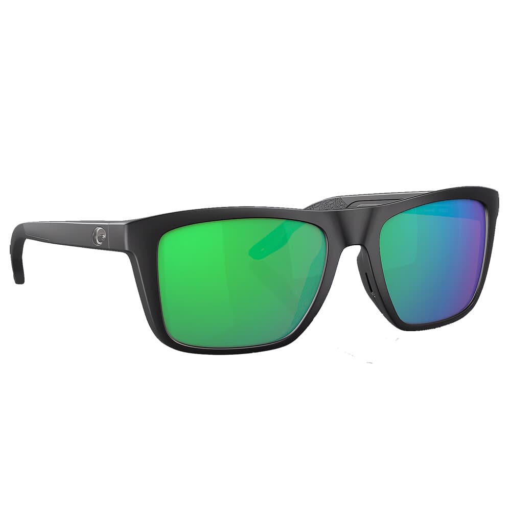 Costa Mainsail Black Frame Sunglasses w/Green Mirror 580P Lenses 06S9107-91070255