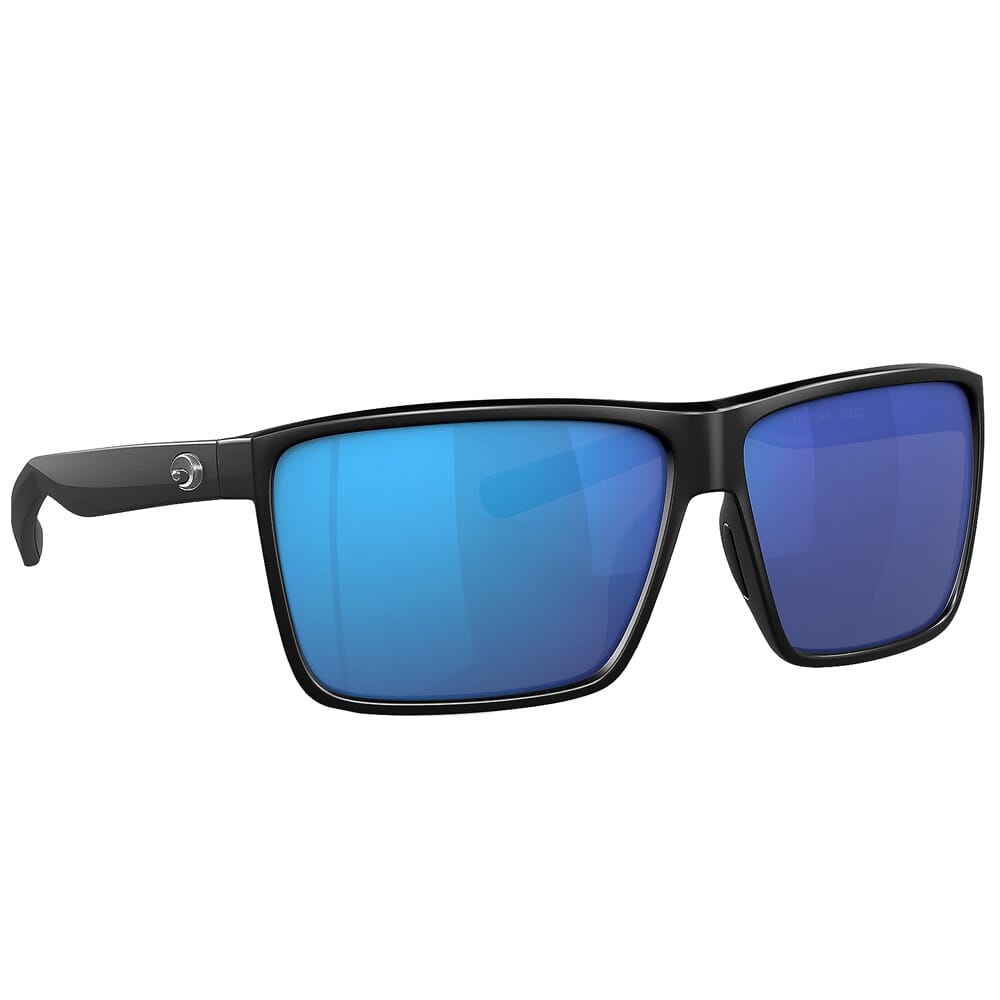 Costa Rincon Matte Black Frame Sunglasses w/Blue Mirror 580G Lenses 06S9018-90183563