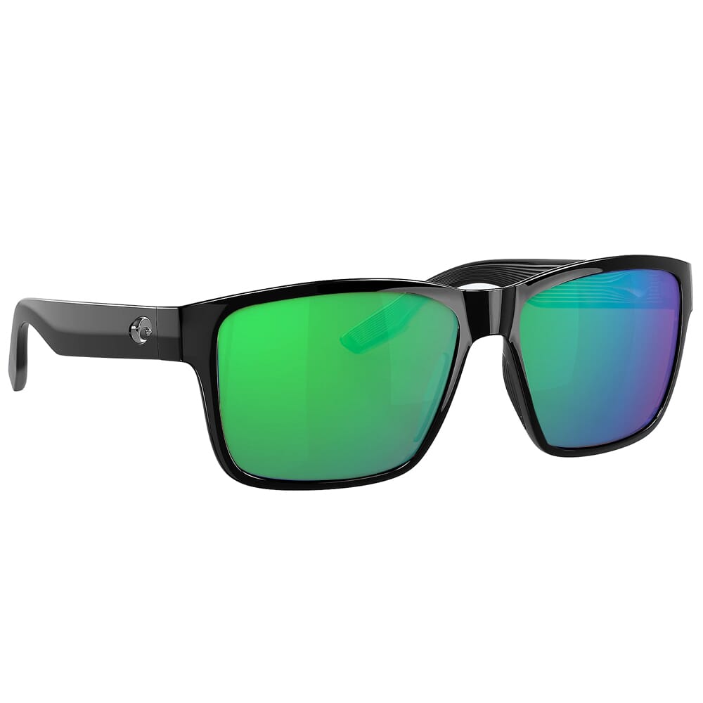 Costa Paunch Black Sunglasses w/Green Mirror 580P Lenses 06S9049-90490257