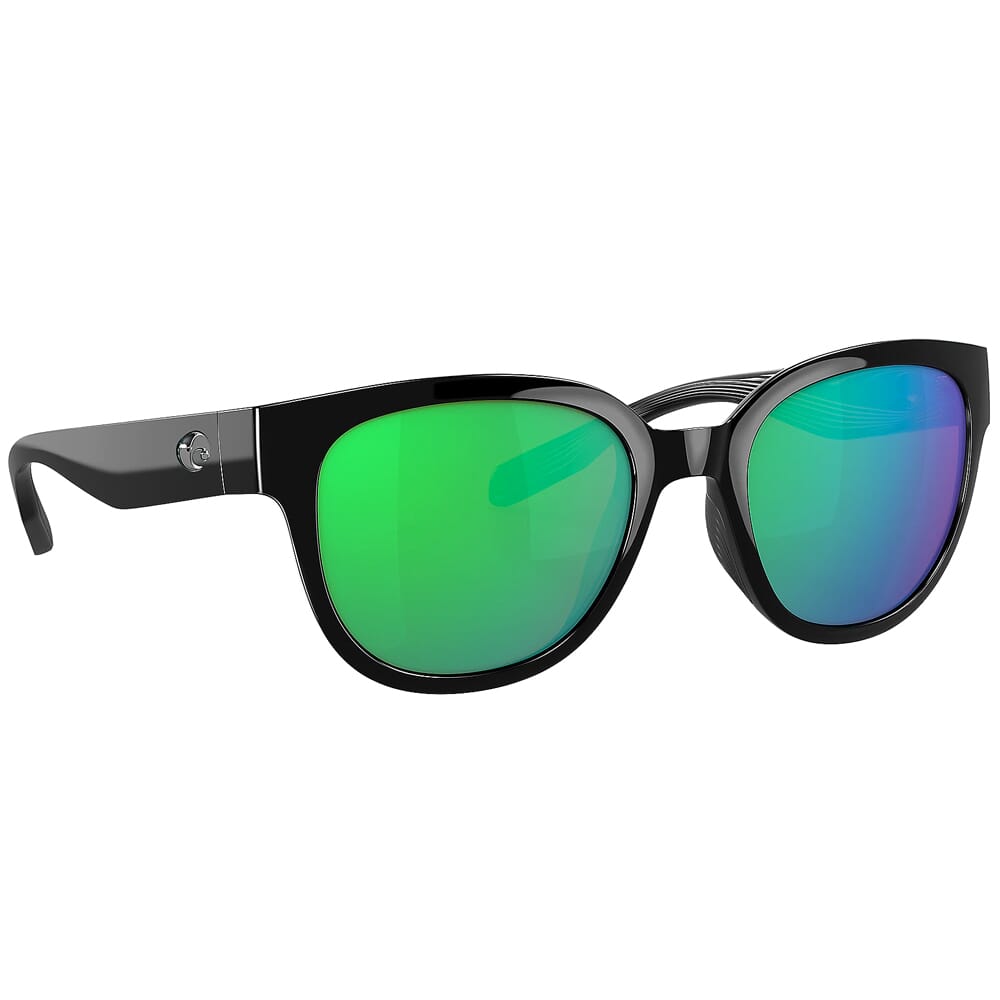 Costa Salina Black Sunglasses w/Green Mirror 580P Lenses 06S9051-90510253