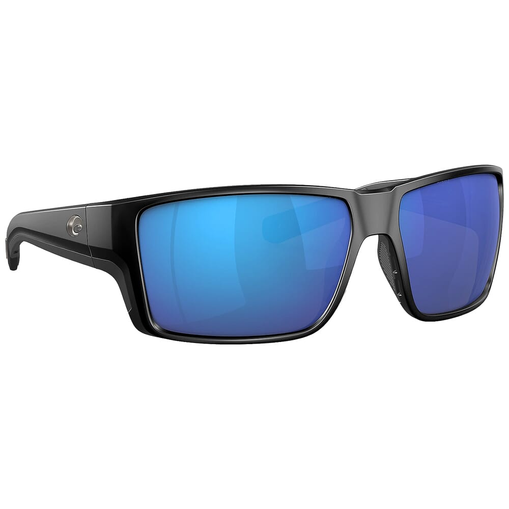 Costa Reefton Pro Matte Black Sunglasses w/Blue Mirror 580G Lenses 06S9080-90800163