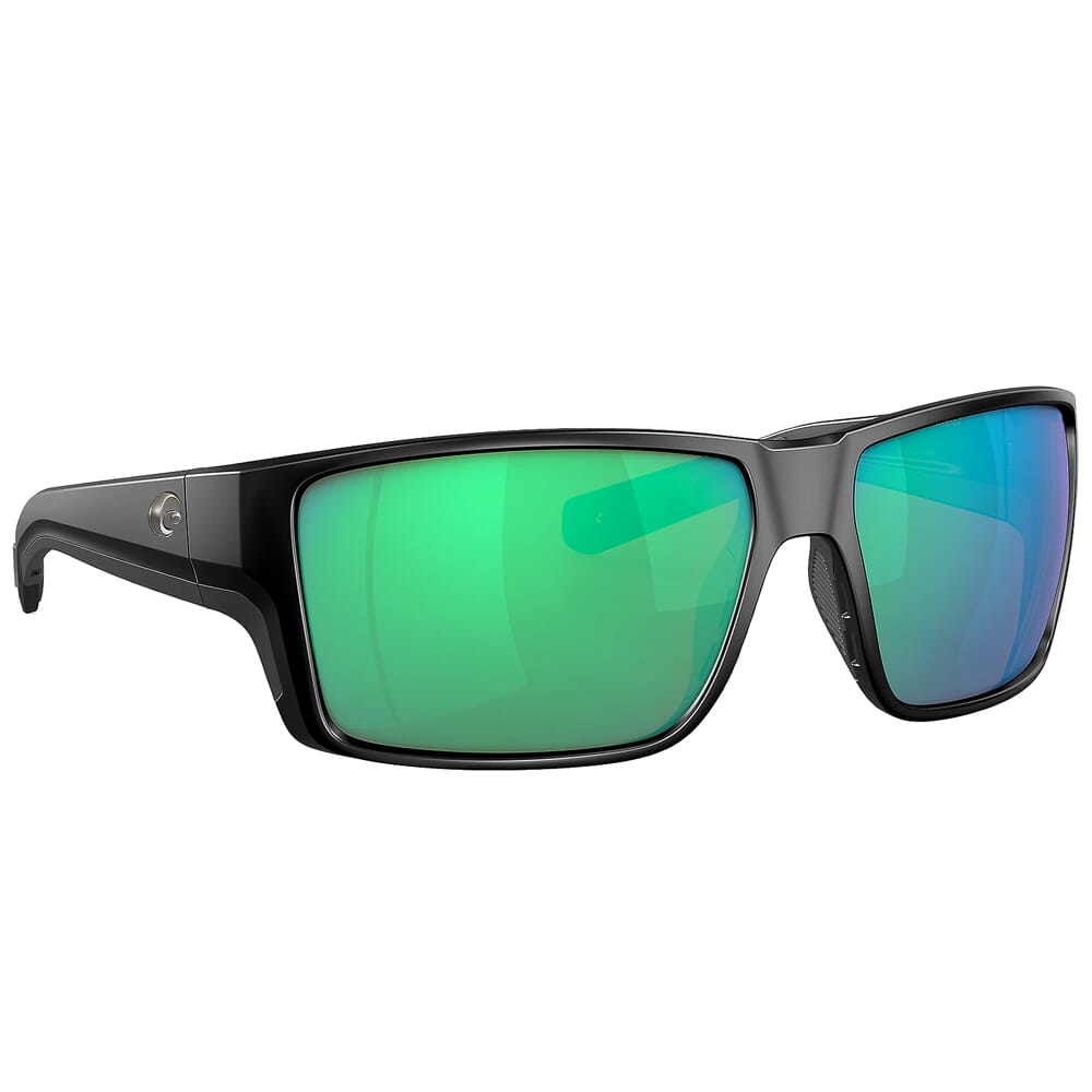 Costa Reefton Pro Matte Black Sunglasses w/Green Mirror 580G Lenses 06S9080-90800263