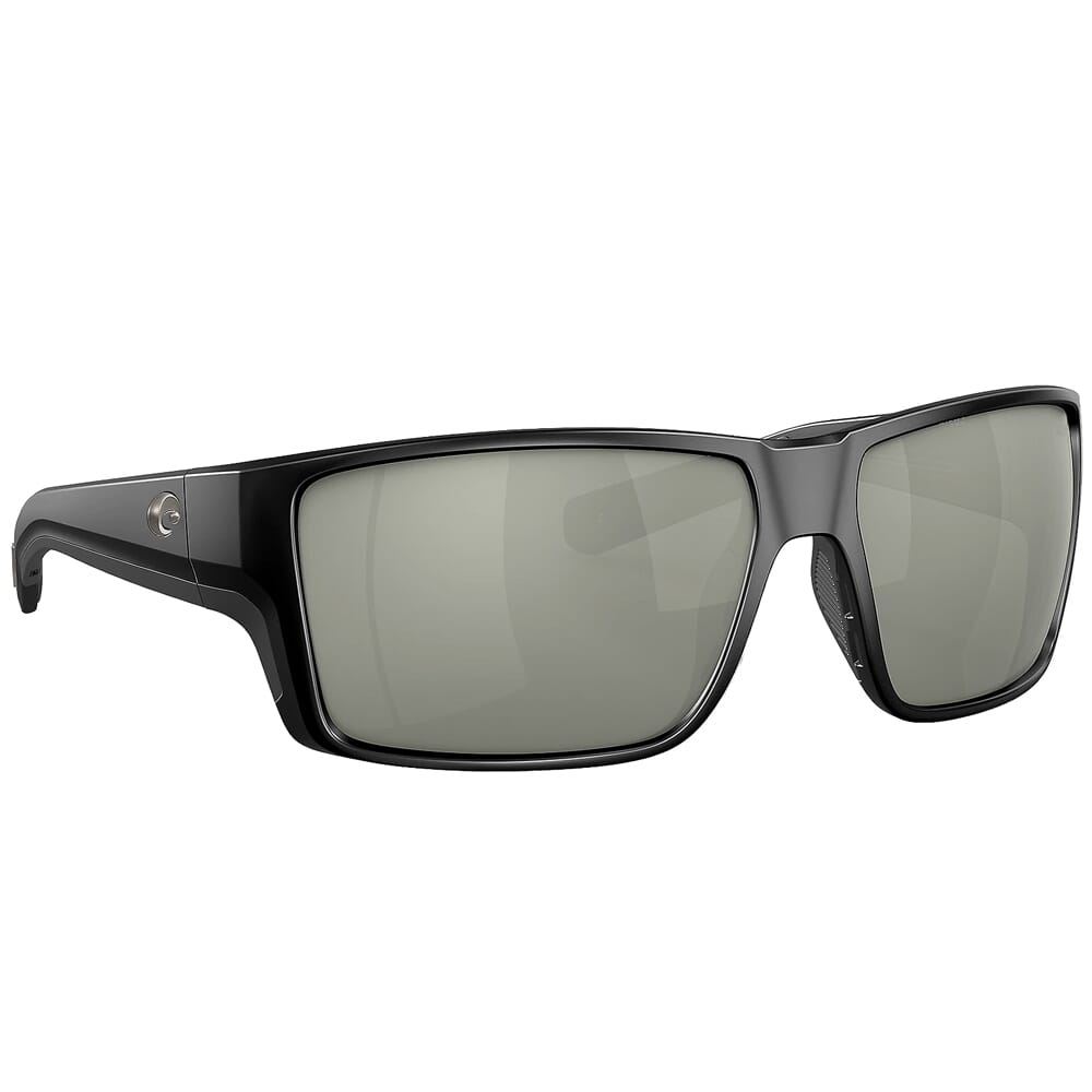 Costa Reefton Pro Matte Black Sunglasses w/Gray Silver Mirror 580G Lenses 06S9080-90800463