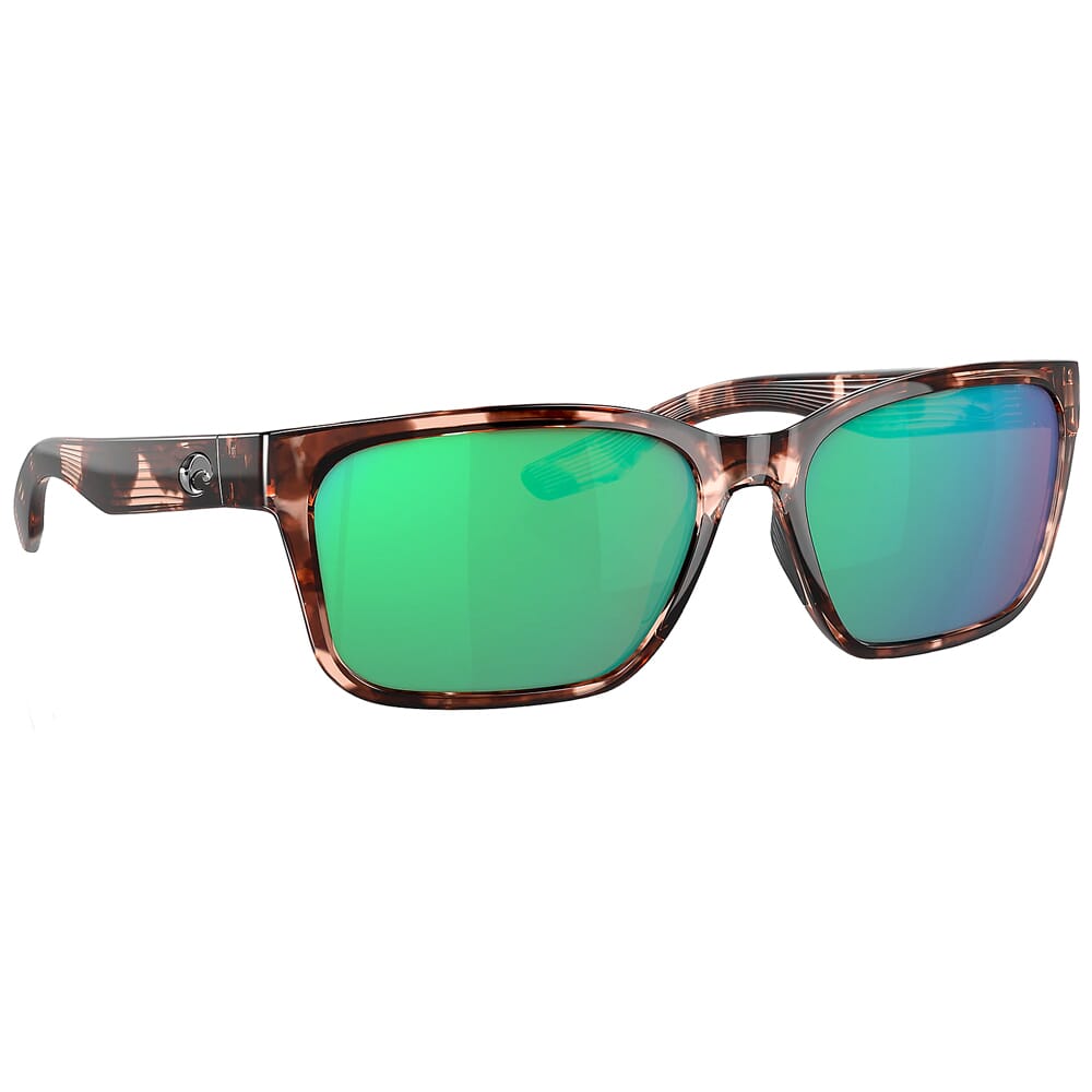 Costa Palmas Coral Tortoise Frame Sunglasses w/Green Mirror 580G Lenses 06S9081-90810457
