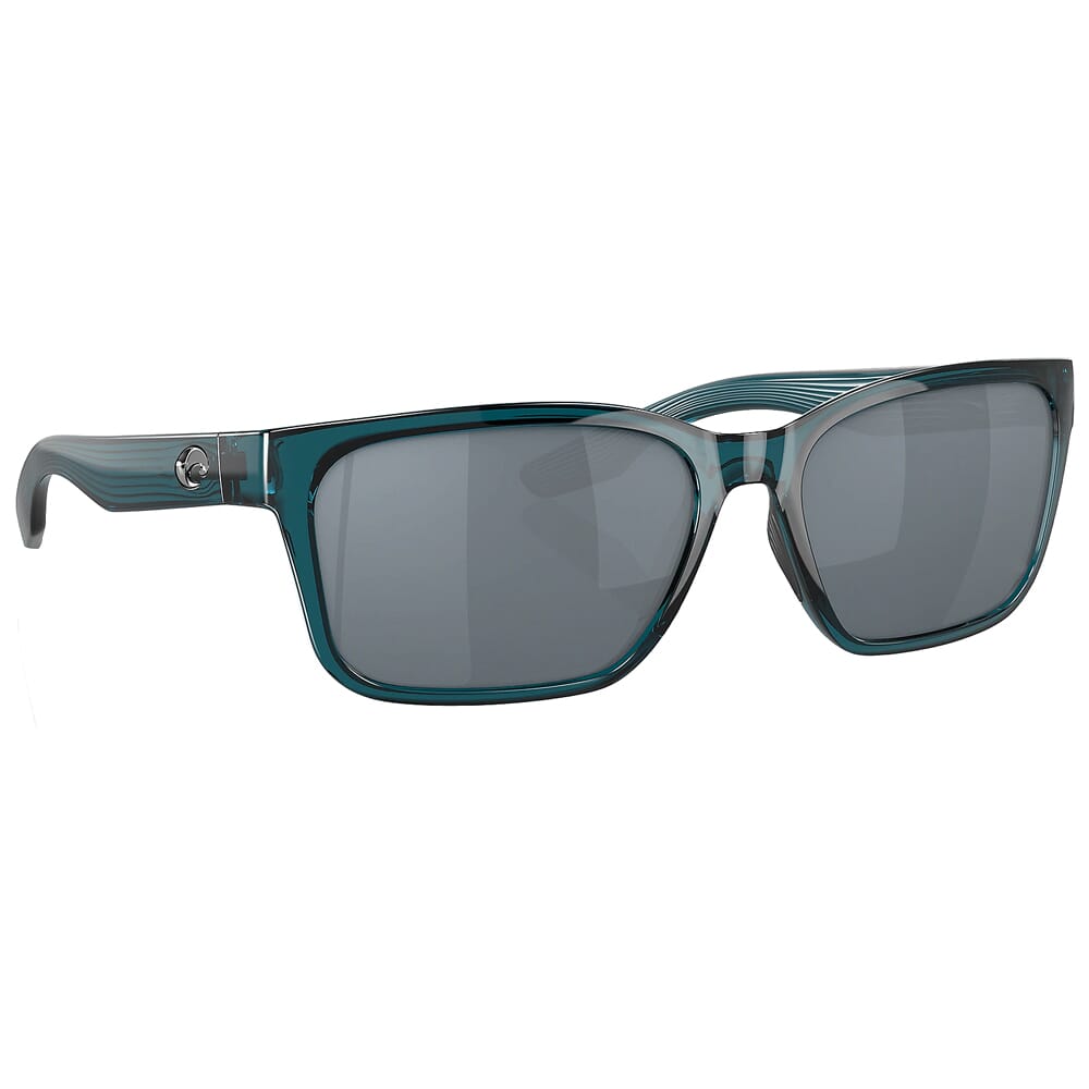 Costa Palmas Teal Frame Sunglasses w/Gray Silver Mirror 580P Lenses 06S9081-90810657