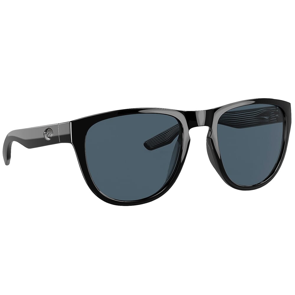 Costa Irie Black Frame Sunglasses w/Gray 580P Lenses 06S9082-90820355
