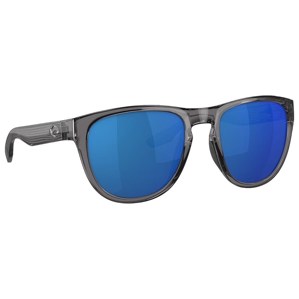 Costa Irie Gray Crystal Frame Sunglasses w/Blue Mirror 580P Lenses 06S9082-90820455